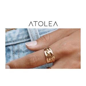 ATOLEA Gaia Statement Ring 18k gold PVD waterproof